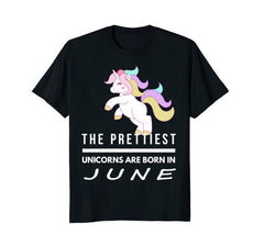 Unicorns are Born in June Cute TShirt Birthday Gift