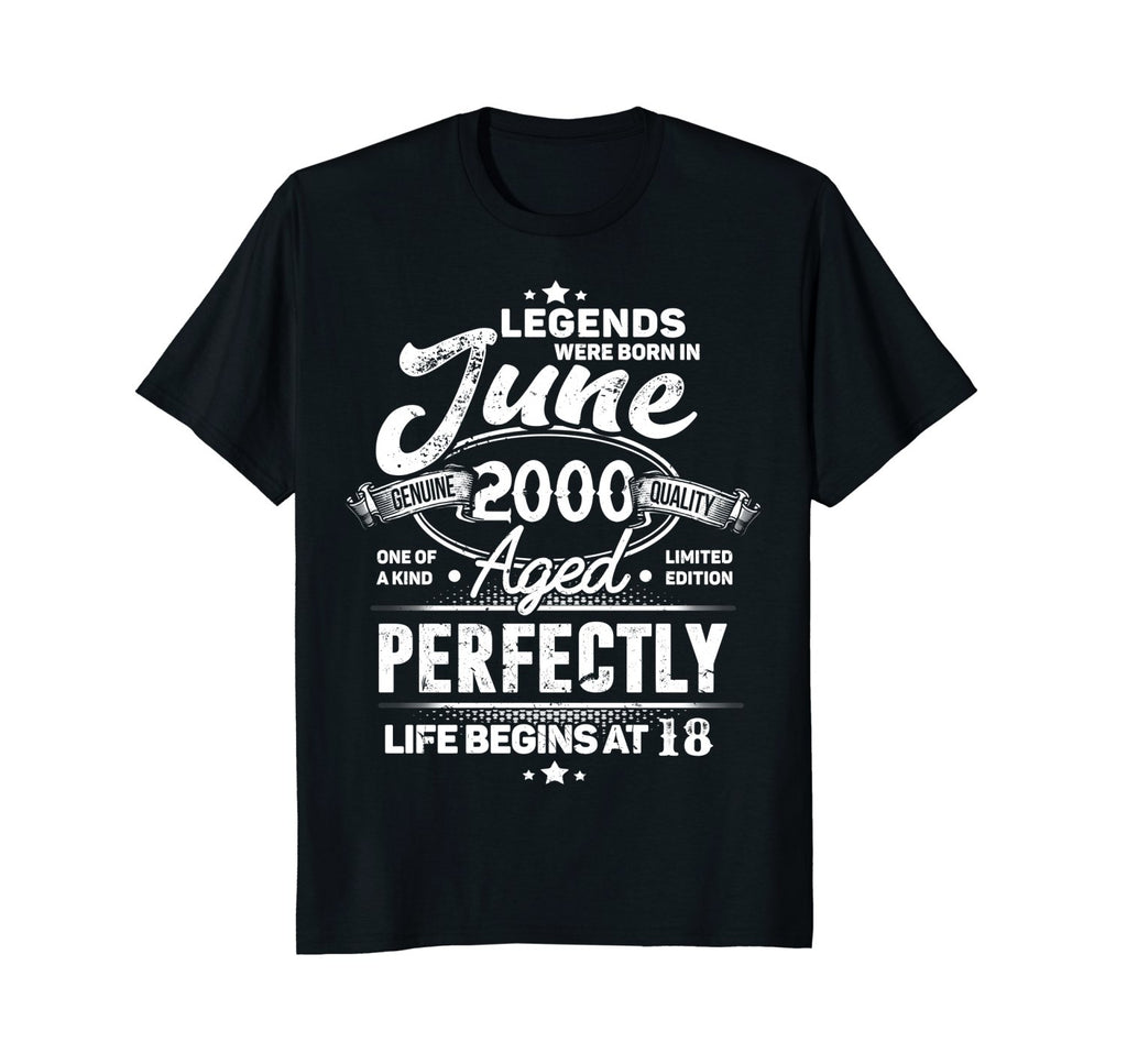 Legends Were Born In June 2000, 18th Birthday Gift Shirt
