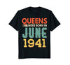 Image of Queens Born In JUNE 1941 77th Awesome Birthday Gift Shirt