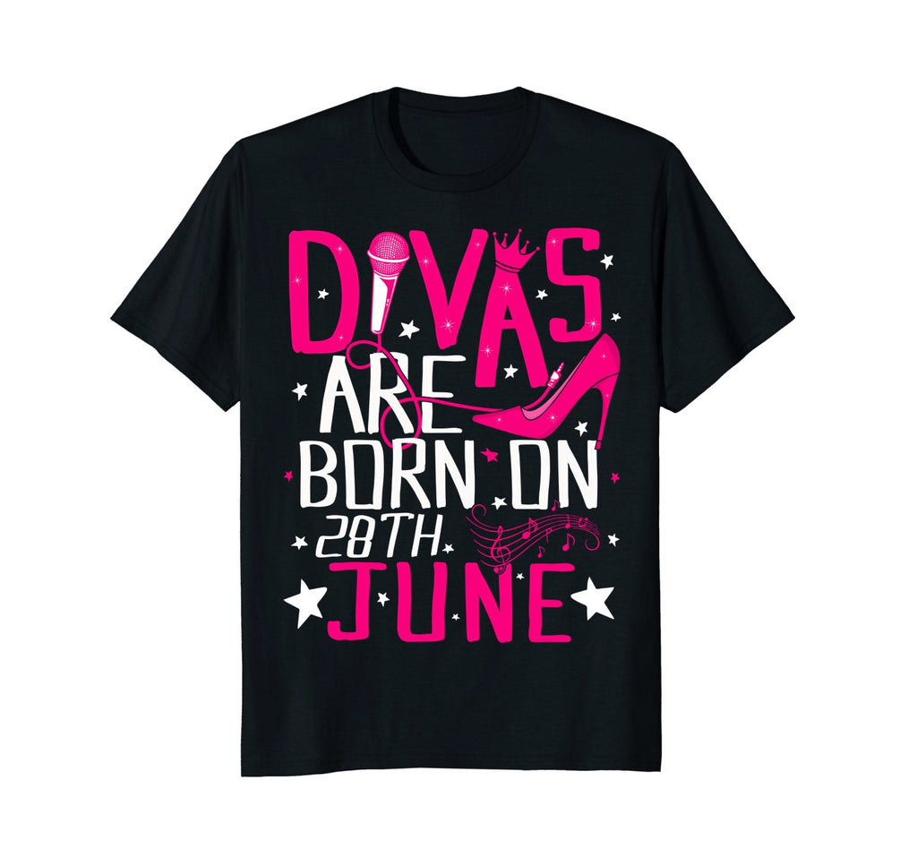 Divas Are Born On June 28th T-shirt Gemini Cancer Birthday