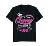 Image of HAPPY BORIN IN JUNE QUEENS BIRTHDAY GIFT IDEAS TSHIRT