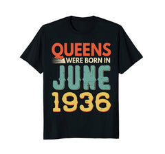 Queens Born In JUNE 1936 82nd Awesome Birthday Gift Shirt