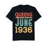 Image of Queens Born In JUNE 1936 82nd Awesome Birthday Gift Shirt