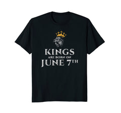 Gift for Birthday Kings Are Born In June 7th T-shirt