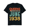 Image of Queens Born In JUNE 1938 80th Awesome Birthday Gift Shirt