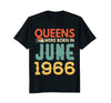 Image of Queens Born In JUNE 1966 52nd Awesome Birthday Gift Shirt