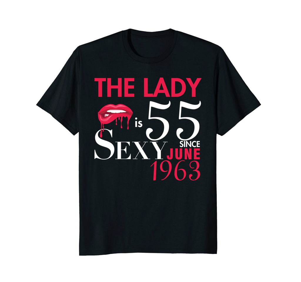 Funny 55th Birthday Shirts | The Lady is 55 Since June 1963