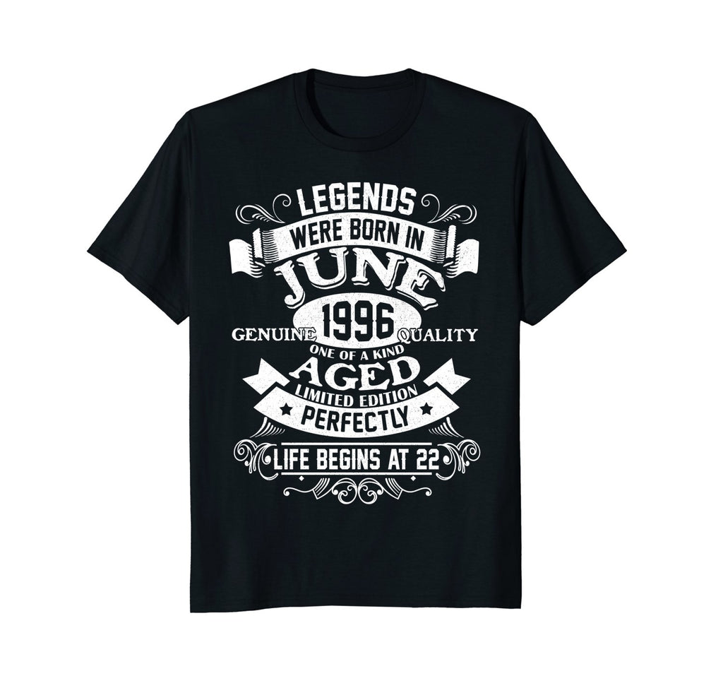 Legends Were Born In June 1996, 22nd Birthday Gift Shirt