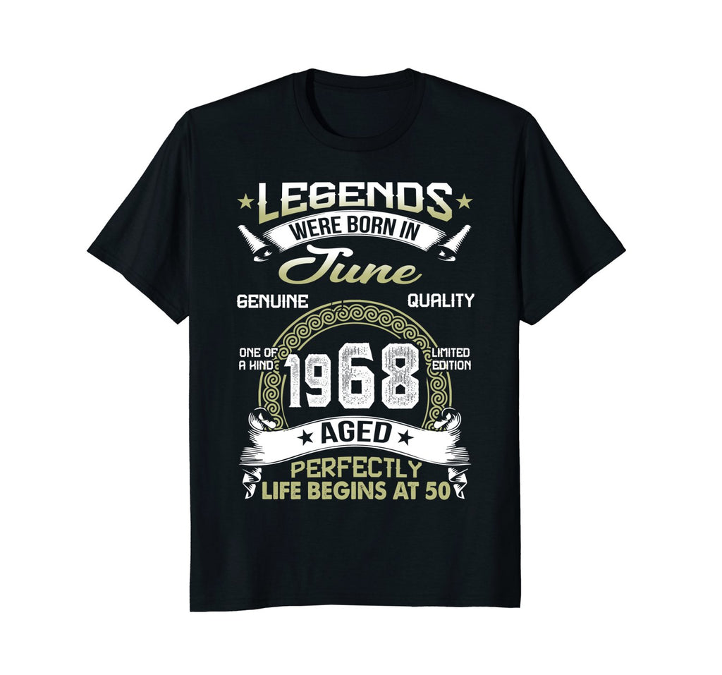 Legends Born In June 1968 50th Awesome Birthday Gift Shirt