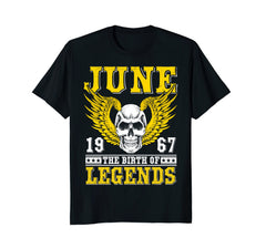 June 1967 The Birth Of Legends Shirt Vintage 51st Birthday