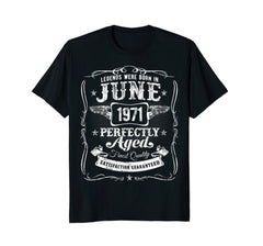 Legends Were Born In June 1971 T-Shirt Vintage 47th Birthday