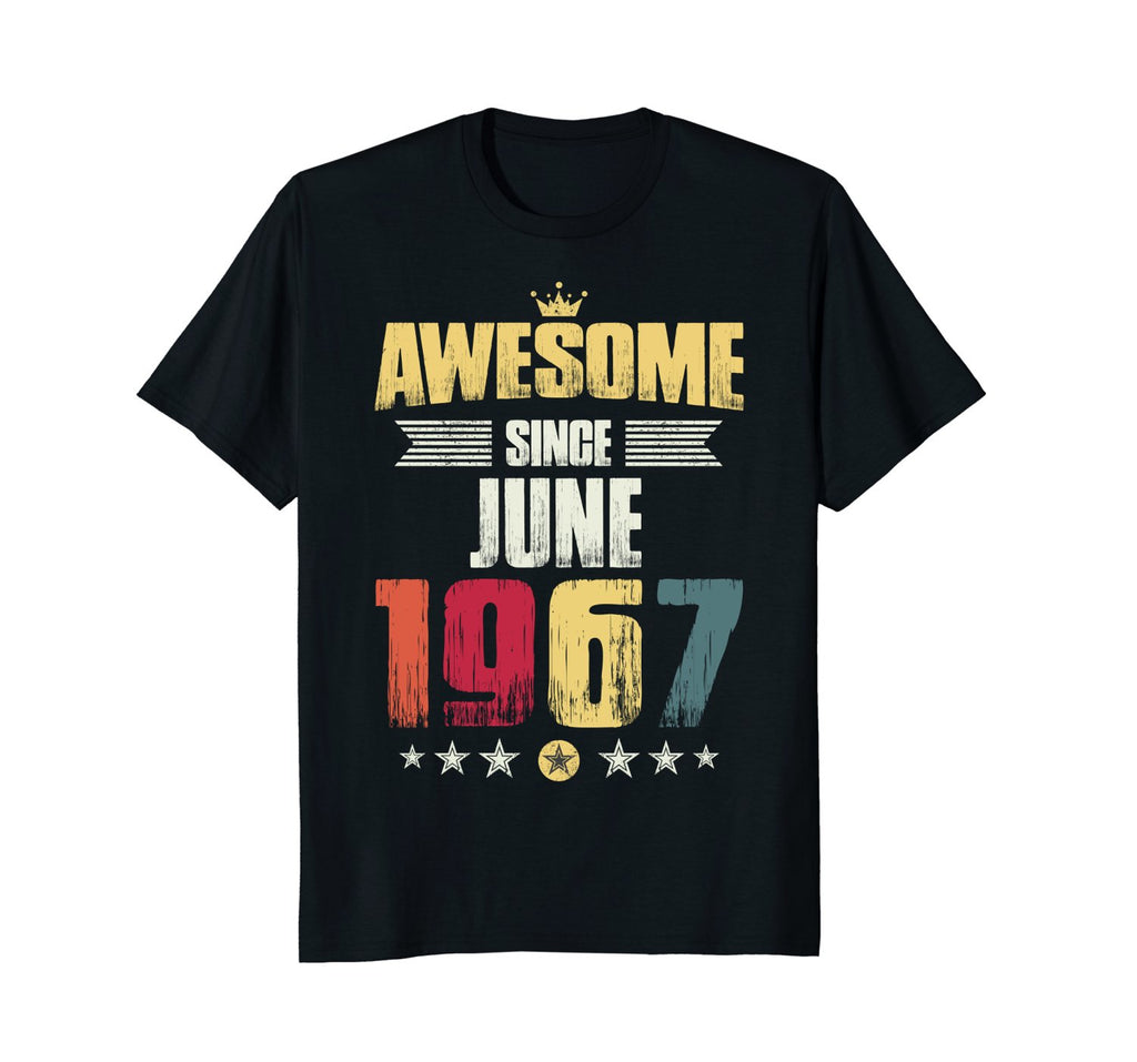 Awesome Since June 1967 Vintage 51st Birthday Gifts Shirts