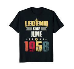 Legend Since June 1958 Vintage 60th Birthday Gift Shirt