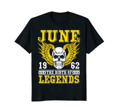 June 1962 The Birth Of Legends Shirt Vintage 56th Birthday