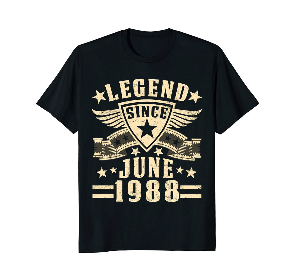 Legend Since June 1988 T-shirt 30th Birthday Gifts