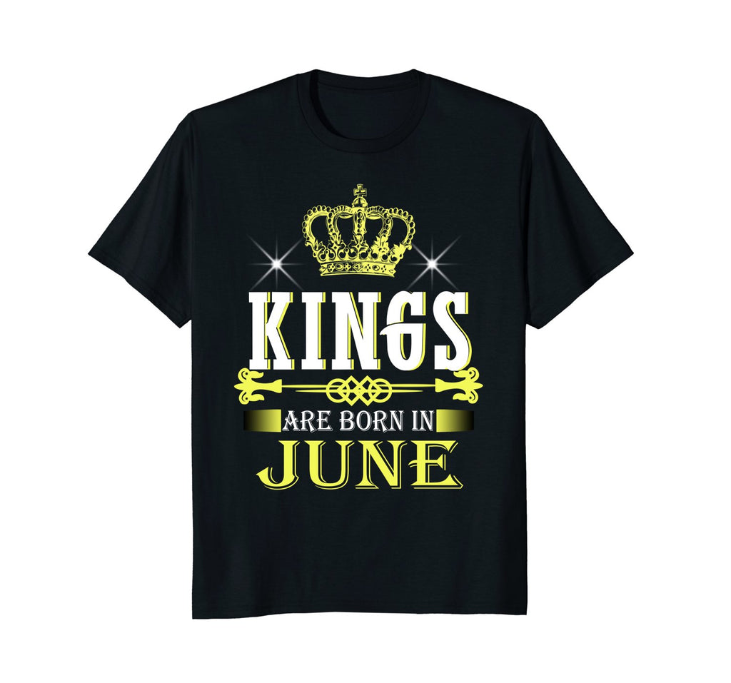 Men's Kings Are Born In June Funny Birthday T-Shirt