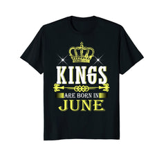 Men's Kings Are Born In June Funny Birthday T-Shirt
