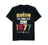 Image of Queen Since June 1977 Vintage 41st Birthday Gift Shirt