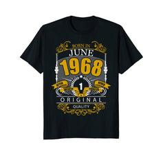 50 year Old Birthday T-Shirt. June 1968 Vintage Men Women