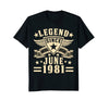 Image of Legend Since June 1981 T-shirt 37th Birthday Gifts