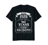 Image of June 1928 T-Shirt 90th Birthday 90 Years Of Being Awesome
