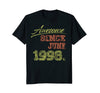 Image of Awesome Born on June 1998 20th Birthday Gift T-shirt 20th
