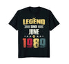 Image of Legend Since June 1989 Vintage 29th Birthday Gift Shirt