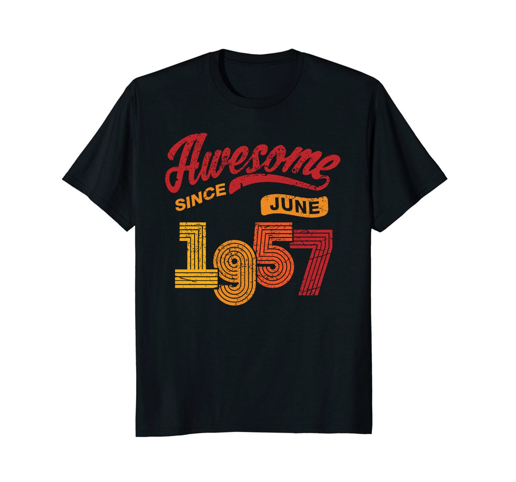 Awesome Since June 1957 Shirt Vintage 61st Birthday Tee