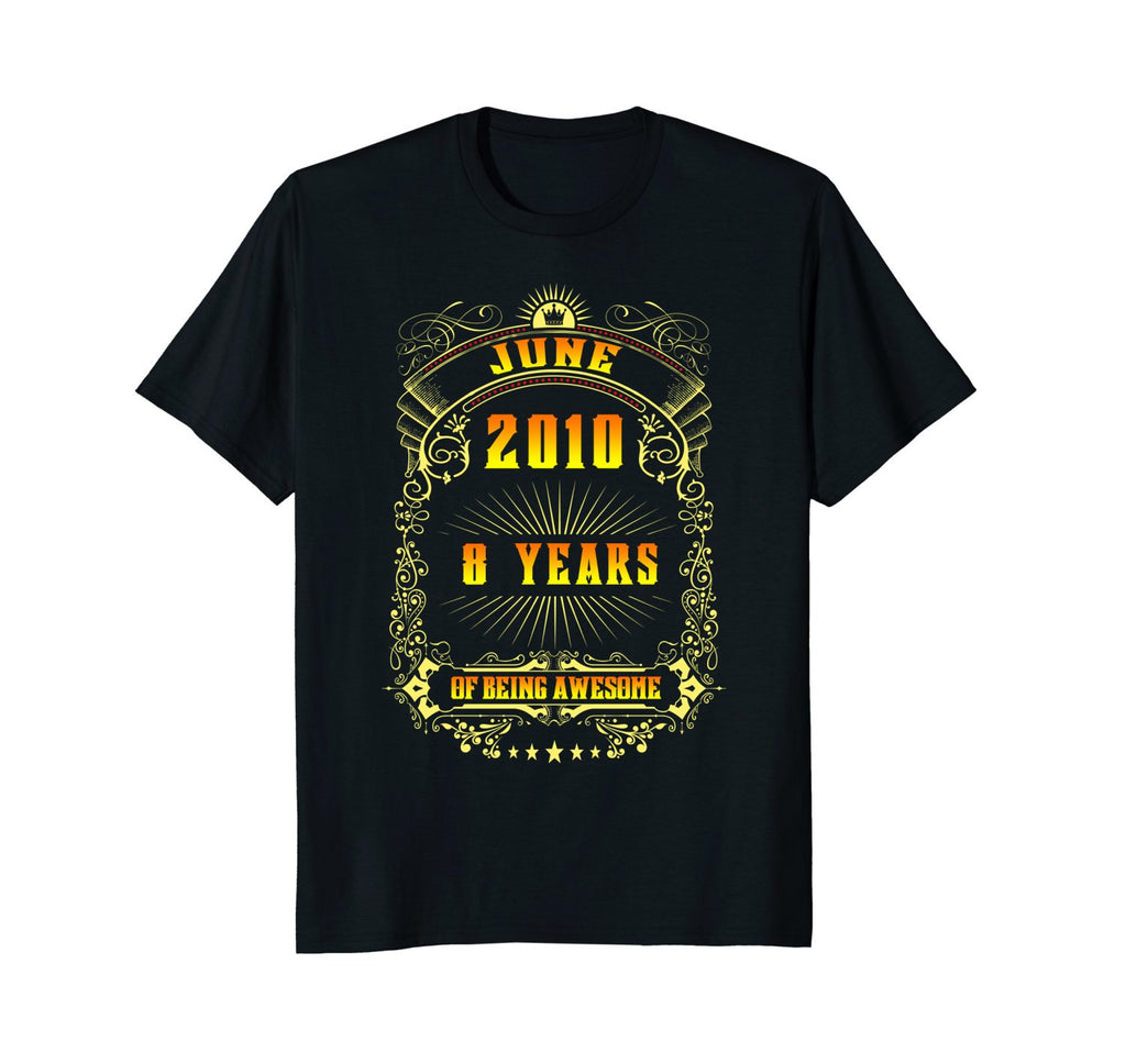 8th Birthday T-Shirt June 2010 8 Years Old Gift Shirt
