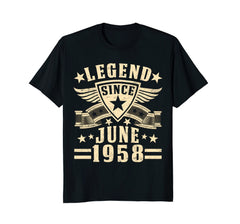 Legend Since June 1958 T-shirt 60th Birthday Gifts