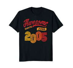 Awesome Since June 2005 Shirt Vintage 13th Birthday Tee