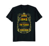 Image of 76th Birthday T-Shirt June 1942 76 Years Old Gift Shirt