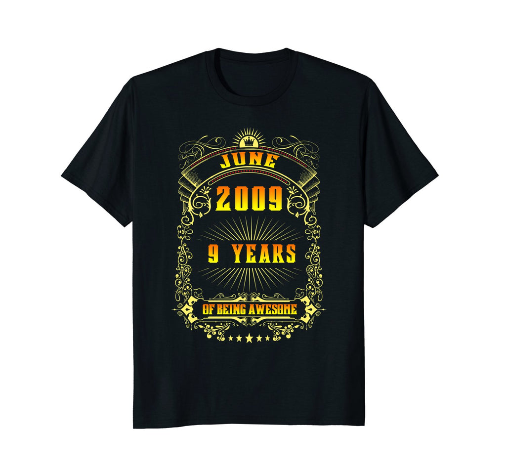 9th Birthday T-Shirt June 2009 9 Years Old Gift Shirt