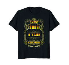 9th Birthday T-Shirt June 2009 9 Years Old Gift Shirt