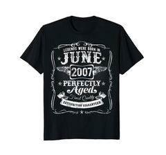 Legends Were Born In June 2007 T-Shirt Vintage 11th Birthday