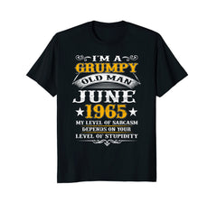 Mens Grumpy Old Man June 1965 - 53rd Birthday Gift T-Shirt