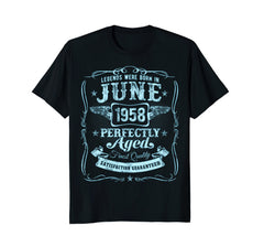 Legends Were Born In June 1958 T-Shirt Vintage 60th Birthday
