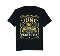 Made In June 1968 Vintage 50th Birthday T-Shirt The Legend