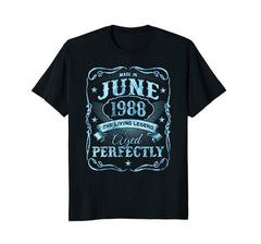 Made In June 1988 T-Shirt Vintage 30th Birthday Gift