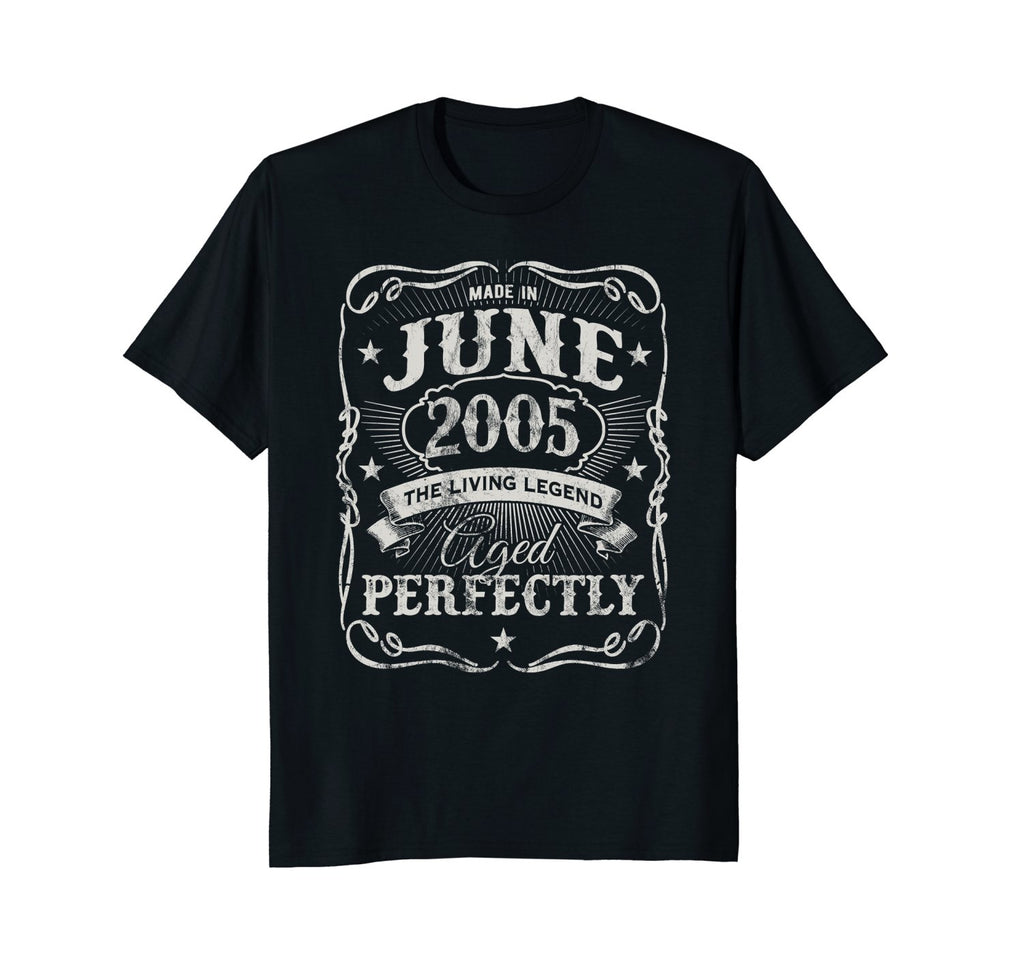 Vintage Made In June 2005 Shirt 13th Birthday Living Legend