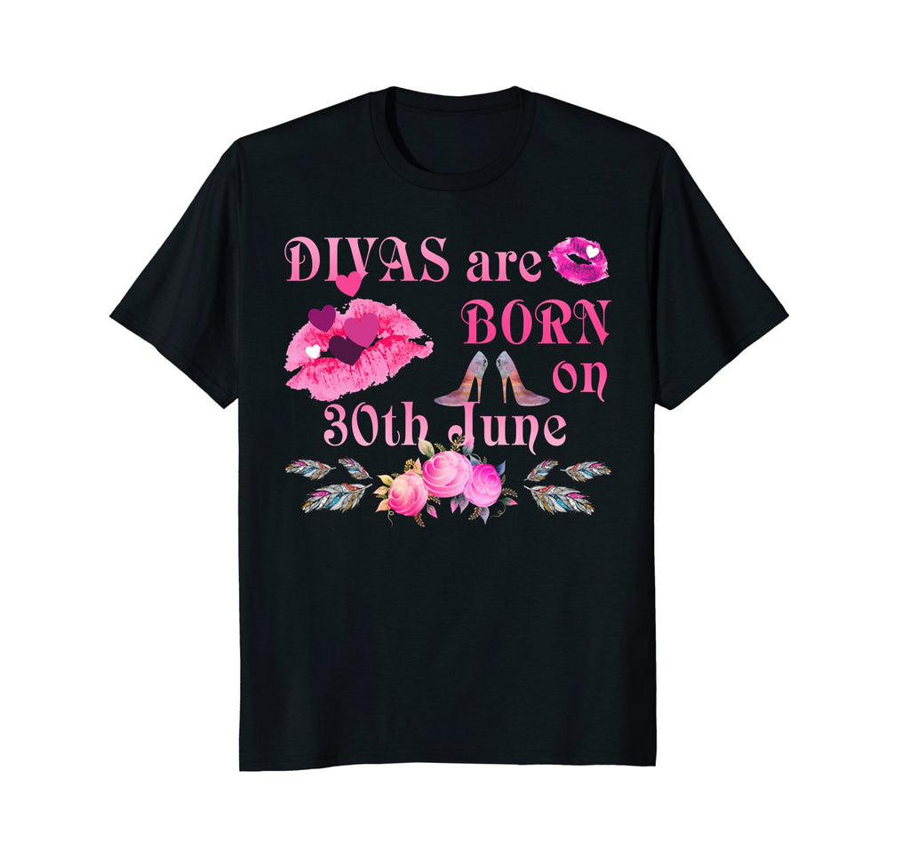 Funny 30th Birthday Shirts | Divas Are Born on 30th June