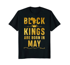 Kings Are Born In June Birthday T-Shirt for Black Men
