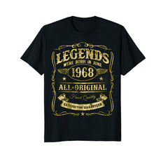 Legends Are Born In June 1968 Vintage T-Shirt 50th Birthday