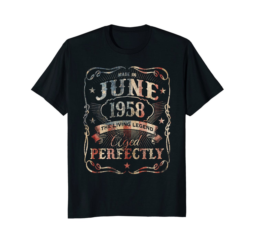 Made In June 1958 USA T-Shirt Vintage 60th Birthday
