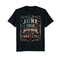 Made In June 1968 USA T-Shirt Vintage 50th Birthday