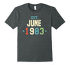 Image of Est June 1983 T-Shirt 35th Birthday Gift Shirts