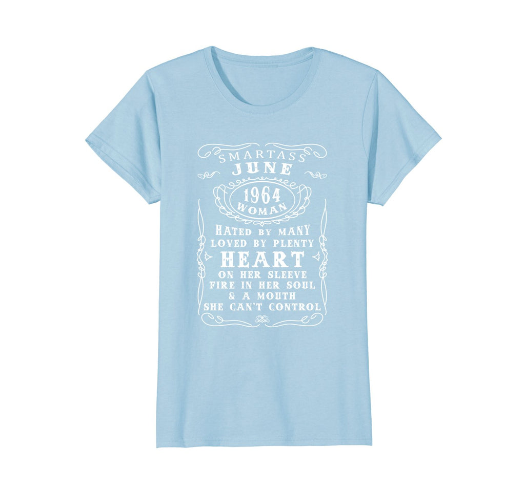 Womens Funny 54th Birthday Gifts Smartass June Woman 1964 T-Shirt