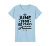 Image of Womens June 1958 60Th Birthday Gift Vintage Being Awesome T-Shirt