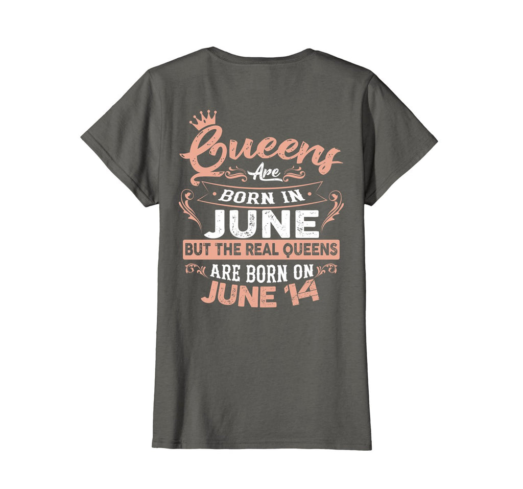 Real Queens are born on 14th of June Birthday Gift T-Shirt