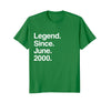 Image of Legend Since June 2000 Shirt - Age 18th Birthday Funny Gift